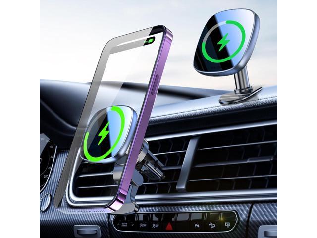 for Magsafe Car Mount Charger with USB C Cable & Car Cigarette Lighter Adapter,15W Magnetic Phone Holder for Your Car Accessories for Women,Men,Car...