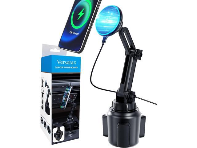 Magnetic Cup Phone Holder Car Wireless Charger for MagSafe, 15W Fast Charging Car Mount Stand for iPhone 16 Pro Max/15/14/13/12, Cupholder...