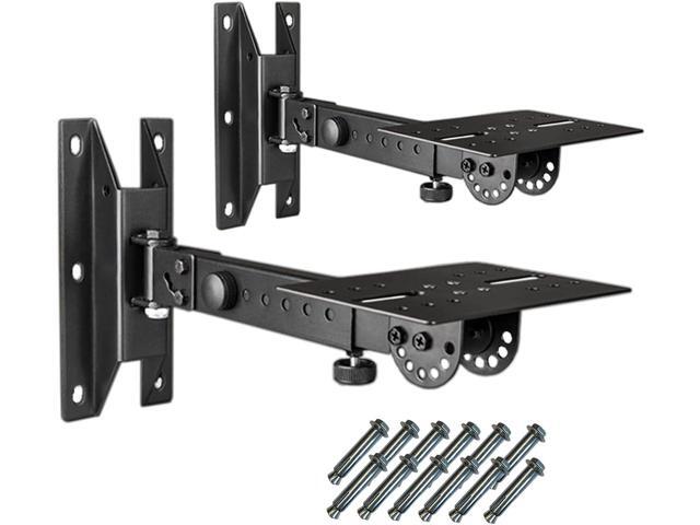 SPS-508 Speaker Wall Mount Stand, Rotatable Angle, Adjustable Swivel Tilt Speaker Mount Bracket, Home Surround Sound System 100 lbs Capacity (2...
