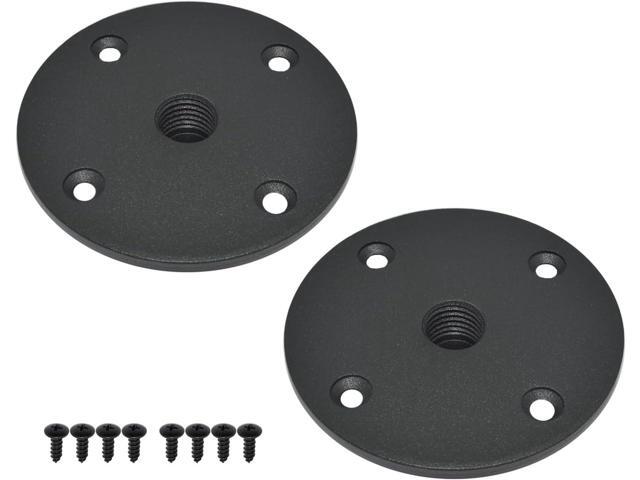 Speaker Mount Adapter with M20 Threading,4.13'x1',Metal Speaker Stand Top Hat with M20 Threading, 105X25mm (2 Packs Black)