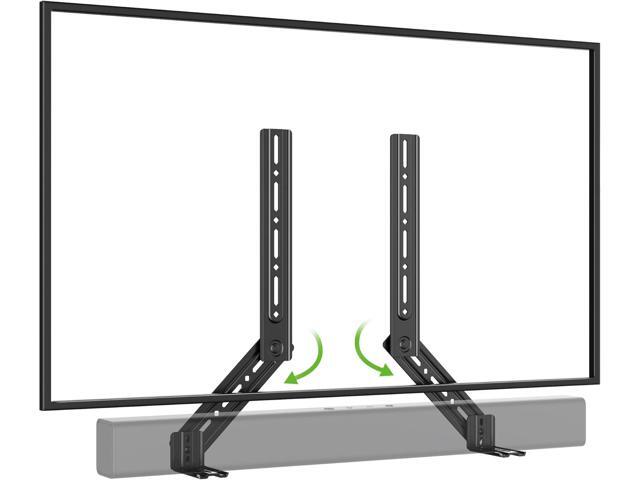 USX MOUNT Soundbar Mount, Sound Bar Mount for Mounting Above or Under TV, Fits Most of Sound Bars Up to 16 Lbs, with Detachable Extension Plates