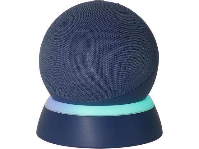 Table Stand for Echo Dot 5th & 4th Generation Desktop Holder Mount,Base Bracket with Light Guide and with Built-in Cable Management,Deep Sea Blue