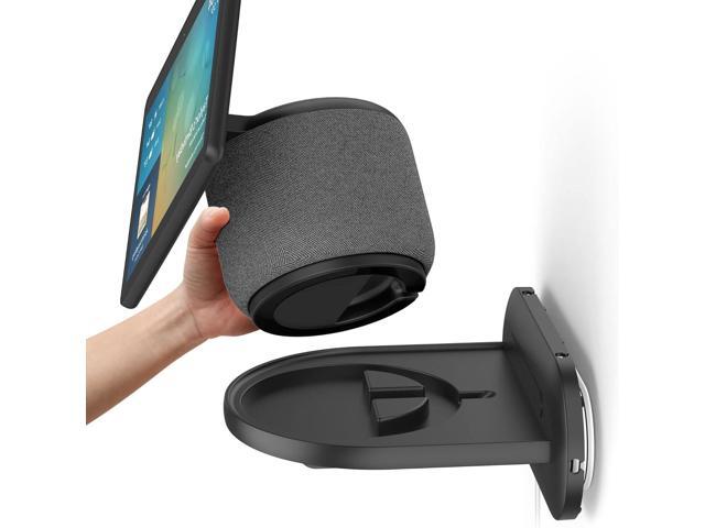 PlusAcc Show 10 Wall Mount Stand - Holder Mount for Echo Show 10 3rd Gen, Space Saving Alexa Accessories Bracket Shelf (Black)