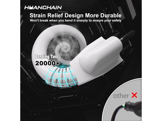 HUANCHAIN 25 FT 16 Gauge White Indoor Outdoor Extension Cord Waterproof, Flexible Cold Weather 3 Prong Electric Cord Outside, 13A 1625W 125V 16AWG...