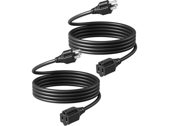 DEWENWILS 2 Pack 6FT Outdoor Extension Cord Waterproof, Heavy Duty 16 AWG SJTW, NEMA 5-15P to 5-15R, 3 Prong Grounded Plug for Indoor and Outdoor,...