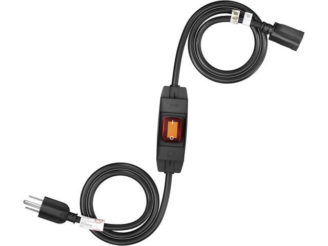 FIRMERST 1875W Outdoor Extension Cord with Waterproof Switch 6 Feet