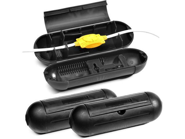 (3-Pack) Outdoor Extension Cord Protective Cover Set for AWG12/14/16 Cords Water-Resistant Holder for Holiday String Lights, Plugs and Wires ...