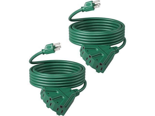 DEWENWILS 15 FT Outdoor Extension Cord, Weatherproof 16/3 SJTW Power Cable for Outdoor String Lights and Landscaping String Lights, ETL Listed,...