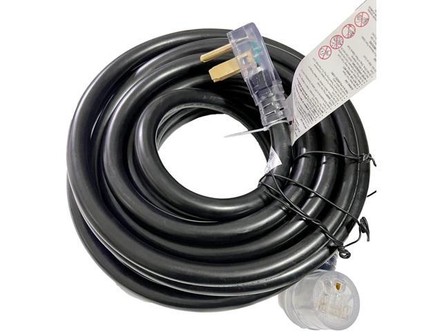 250 Volt Welder Extension Cord 40 Feet, NEMA 6-50 STW 8AWG/3C Heavy Duty Industrial Welder Cord with Lighted End, for Hobart, Lincoln, Miller...