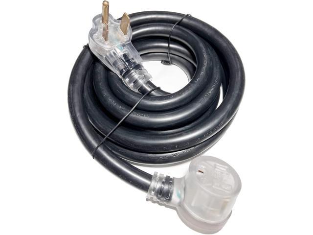 250 Volt Welder Extension Cord 15 Feet, NEMA 6-50 STW 8AWG/3C Heavy Duty Industrial Welder Cord with Lighted End, for Hobart, Lincoln, Miller...