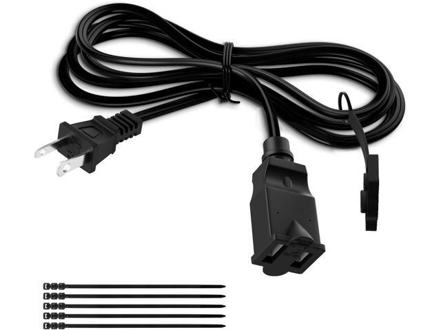 2 Prong Extension Power Cord 20 FT, Elecan US AC Male to Female Power Cable 125V 10A ETL Listed Outlets for NEMA 1-15P to NEMA 1-15R with...