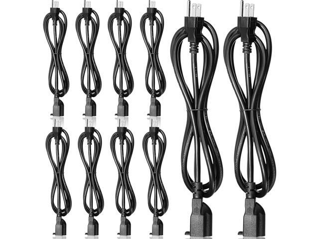Kanayu 10 Pcs Extension Cord, 16 AWG SJW Heavy Duty Power Cable 13 Amps 125V Extension Cable with 3 Prong for Indoor Outdoor Electrical Kitchen...