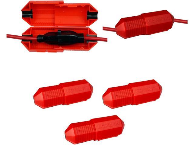 Outdoor Extension Cord Protector Weather-Resistant Snap-Lock Cover for Plug Connections Rugged UV-Resistant Plastic Plug Protection, 3-Pack