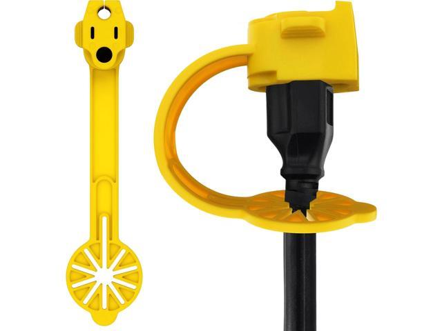 Prong Protector Outdoor Plug Cover for 120-Volt Plugs - Outside Plug Protectors for Extension Cord Cap End, 3-Prong Heater Block End Covers (2,...