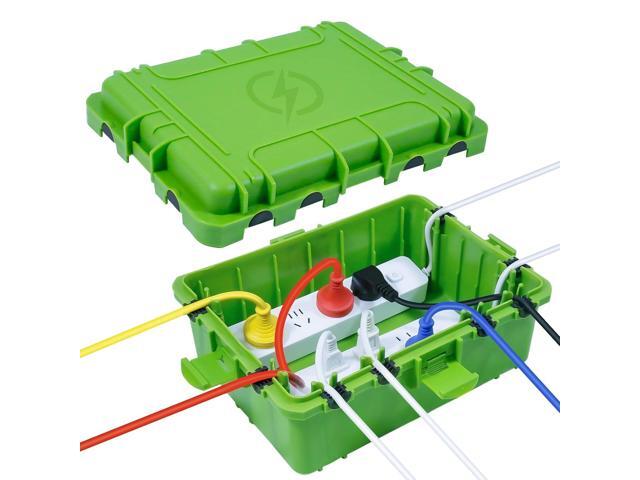 Large Outdoor Electrical Box Waterproof, IP54 Extension Cord Cover Weatherproof Outdoor Outlet Covers, Protect Power Strip, Timer Outlet, Plug,...