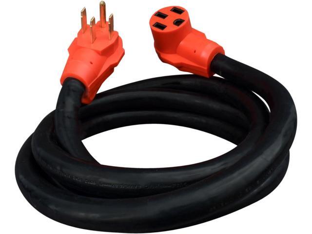 Valterra Mighty Cord RV 50-Amp Extension Cord, 10-Foot Power Extension Cord, Red