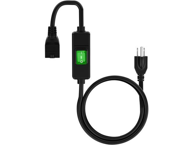 (3Feet) 3-Prong Outdoor Waterproof Extension Switch Cord, in-Line On/Off Switch Extension Cord, SJTW 14AWG 3C IP57 Waterproof,Max.20A 125V Heavy...