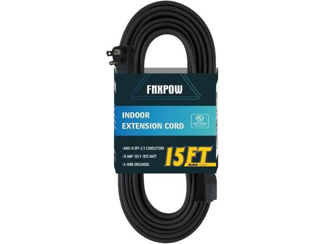 15 Ft Heavy Duty Appliance Extension Cord - 14 Gauge 3 Prong SPT-3 Cable Wire, Ideal for Air Conditioners, Refrigerators, and Major Appliances -...