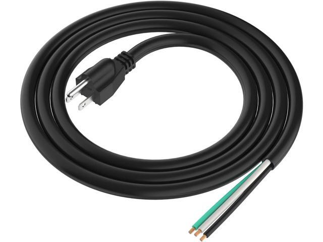 6ft 12 Gauge 3 Prong Replacement Power Supply Cable Cord - Heavy Duty Power Cord for Power Tools, Grinder and Dishwashers, Male-to-Male Appliance...