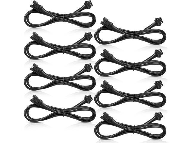 Kanayu 8 Pcs 4 Pin RGB LED Multi-Color Accent Light Extension Cable Wire Cord Set for LED Motorcycle ATV Car Light Multi-Color Neon Strip Trucks...