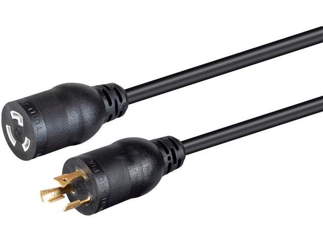 Monoprice Heavy Duty Extension Cord - Locking NEMA L5-20P to NEMA L5-20R, 20 Amp, 2500 Watt, SJT, 125V, 12AWG, 10 Feet, Black