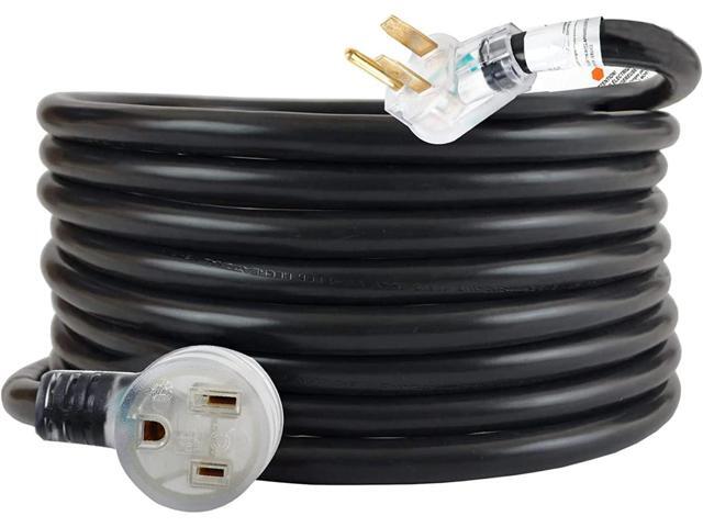 25FT 220V 50AMP Welder Extension Cord, 8 Gauge Heavy Duty Industrial NEMA 6-50 Welding Machine Cord with Lighted End for MIG TIG