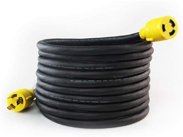 PLIS NEMA L6-30P to L6-30R Heavy Duty Generator Locking Power Cord,3X10 Gauge SJOOW Rubber Cable, Generator Lock Extension Cord with UL Listed,...