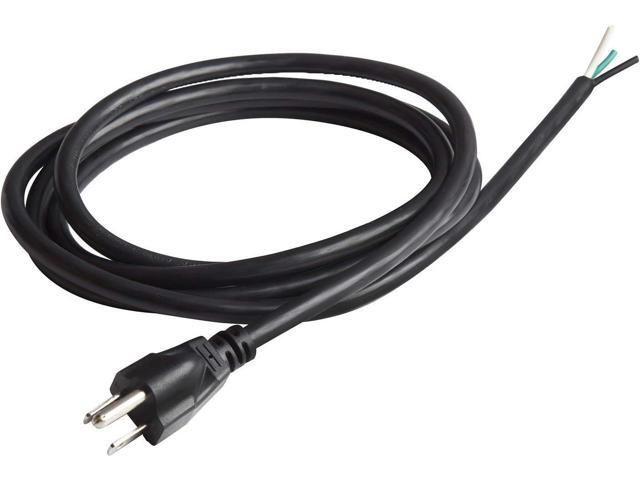 VSEER 6Ft 12 Gauge 3 Prong Heavy Duty Universal AC Appliance Replacement Power Supply Cord Cable with Open End, SJT 12AWG 20Amp Conductor Wire...