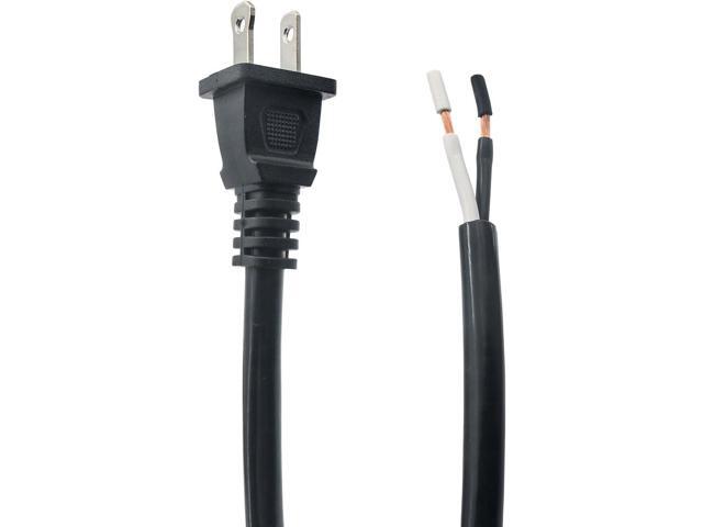 Replacement Power Cord 2 Prong,14 AWG Heavy Duty 6.46Ft Cable 110V 115V 120V 300V for Appliance, NEMA 1-15P 2 Prong Plug US SJT 14AWG (14/2),...