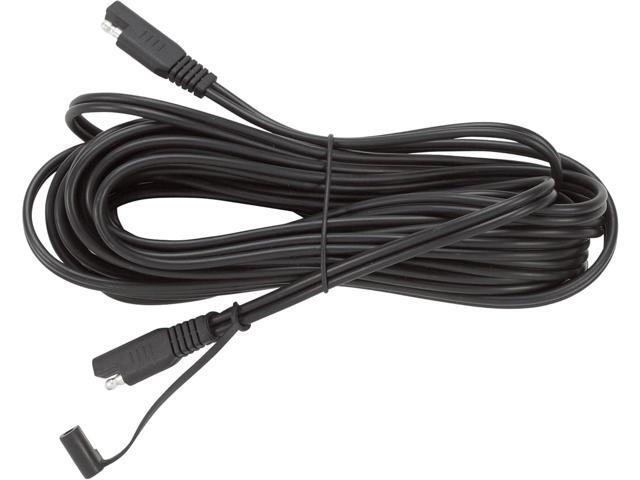 DCE25 DC Extension Cable Heavy-Duty 16 Gauge Black Zip Cord - Automotive SAE Bullet Connectors Ideal Series - 25 Feet