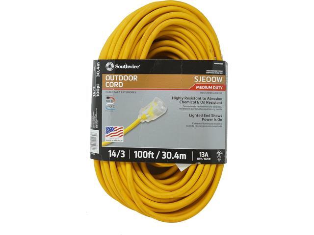 Southwire Polar Solar Extension Cord - Cold Weather Flexibility & Rugged Durability - SJEOOW Jacket - UL Listed - Oil & Chemical Resistant - 14/3...