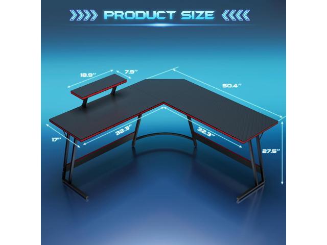 Homall L Shaped Gaming Desk Computer Corner Desk PC Gaming Desk Table with Large Monitor Riser Stand for Home Office Sturdy Writing Workstation...