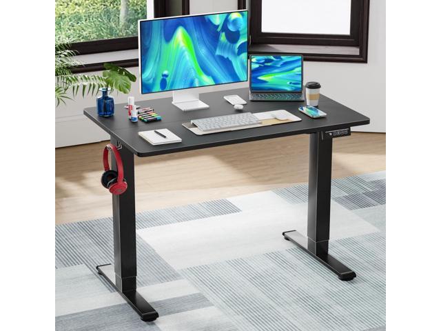 PayLessHere 40 Inch Electric Standing Desk Computer Desk with Large Space and Headphone Holder Office Desk with Electric Lifting and Memory...