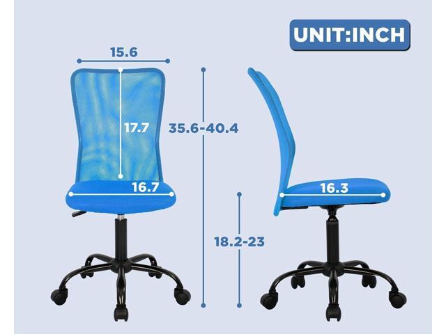 FDW Home Office Chair Mid Back Mesh Desk Chair Armless Computer Ergonomic Task Rolling Swivel Chair Back Support Adjustable Modern with Lumbar...