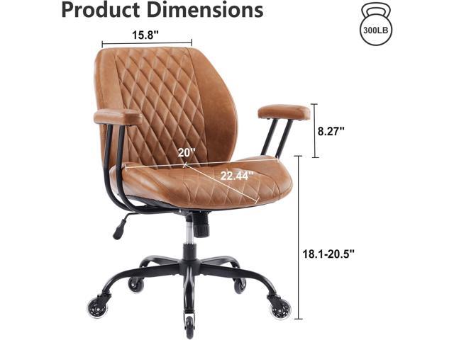 YFO Home Office Desk Chair Office Rubber Casters Ergonomic Computer Chair with Lumbar Support Adjustable Height Rolling Swivel Executive Task...