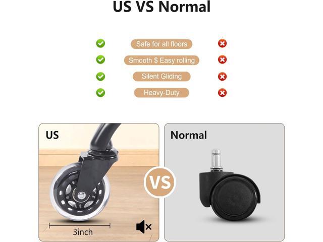 YFO Home Office Desk Chair Office Rubber Casters Ergonomic Computer Chair with Lumbar Support Adjustable Height Rolling Swivel Executive Task...