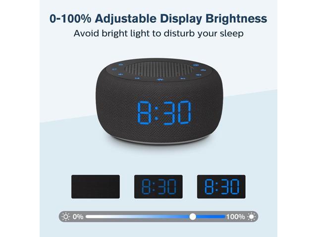 BUFFBEE Bluetooth Speaker Alarm Clock with FM Radio - High Fidelity Sound, Full Range Dimmer, Plugged in Alarm Clock Radio for Bedroom