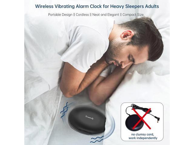DreamSky Vibrating Alarm Clock for Heavy Sleepers - Auto Set Bed Shaker Alarm Clock Under Pillow for Hearing Impaired, Bedroom, Travel,...