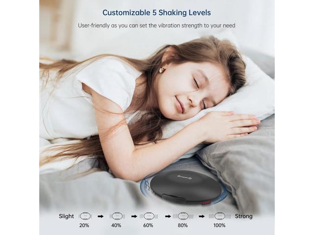 DreamSky Vibrating Alarm Clock for Heavy Sleepers - Auto Set Bed Shaker Alarm Clock Under Pillow for Hearing Impaired, Bedroom, Travel,...