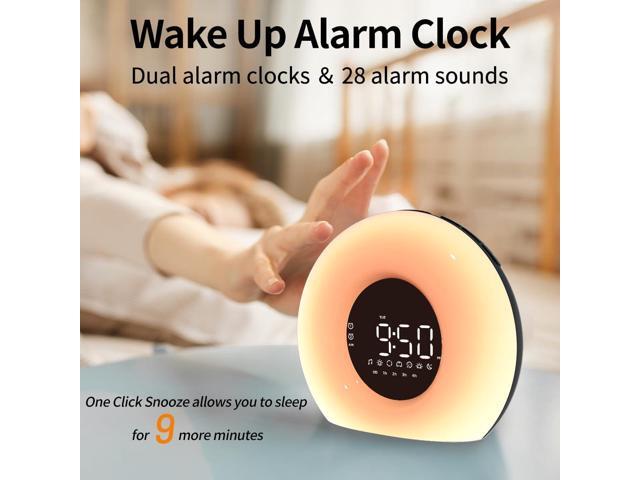 Wake Up Light Sunrise Alarm Clock with Sunrise Sunset Simulation 23 Nature Sleep Sounds 13 Colors Night Light Dual Alarms Snooze Function Sleep Aid...