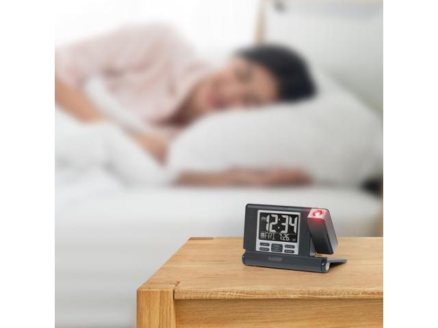 La Crosse Technology 616A-56647-INT Travel Projection Alarm with Fold Out Stand