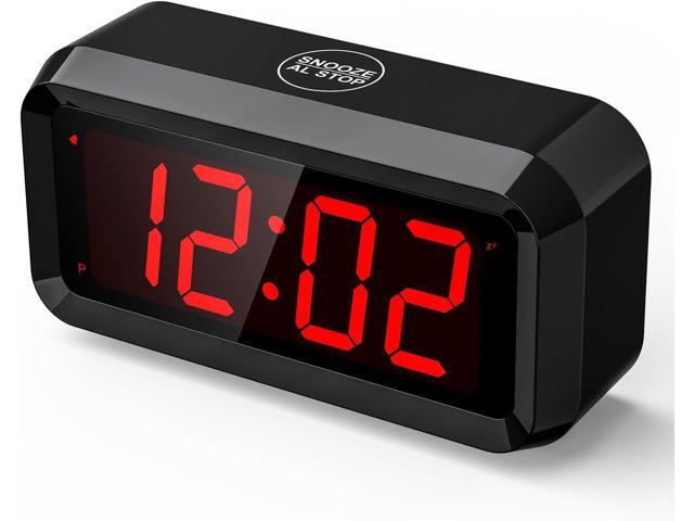 Alarm Clock,Digital Alarm Clock for Bedrooms,Battery Operated Clock,Adjustable 3 Brightness,1.2 inch LED Time Display, 12/24Hr, Cordless,Snooze...