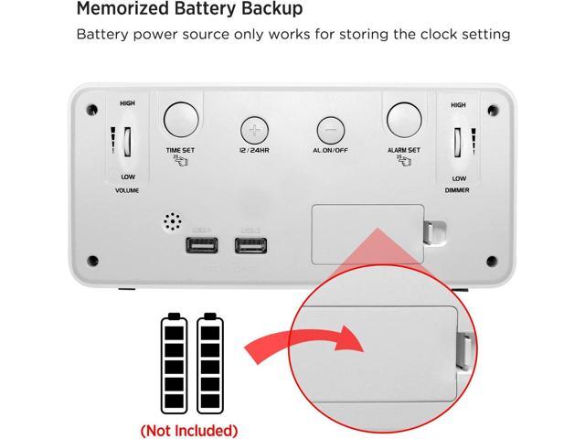 DreamSky Large Digital Alarm Clock Big Numbers for Seniors & Visually Impaired, 9 Inches Electric Clocks for Bedroom, Jumbo Display Fully Dimmable...