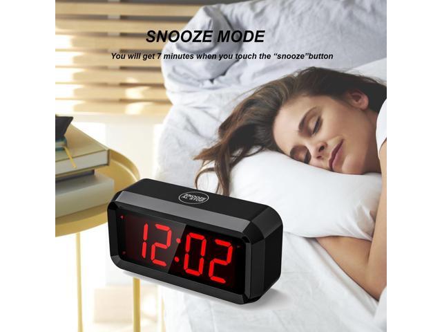Alarm Clock,Digital Alarm Clock for Bedrooms,Battery Operated Clock,Adjustable 3 Brightness,1.2 inch LED Time Display, 12/24Hr, Cordless,Snooze...
