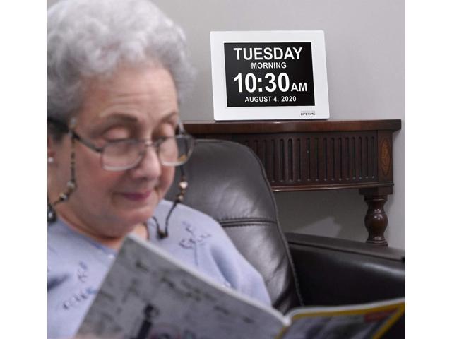 American Lifetime New 2025 Dementia Clock Large for Seniors, Digital Clock Large Display with Custom Alarms, Clock with Day & Date for Elderly,...