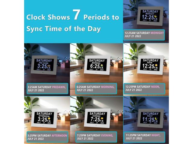 Upgraded19 Alarms Digital Talking Clock with Day and Date, Custom Reminders, 1280*800p HD Dsiplay, 10-Levels Dimmer, Auto DST, Sleep Trainer for...