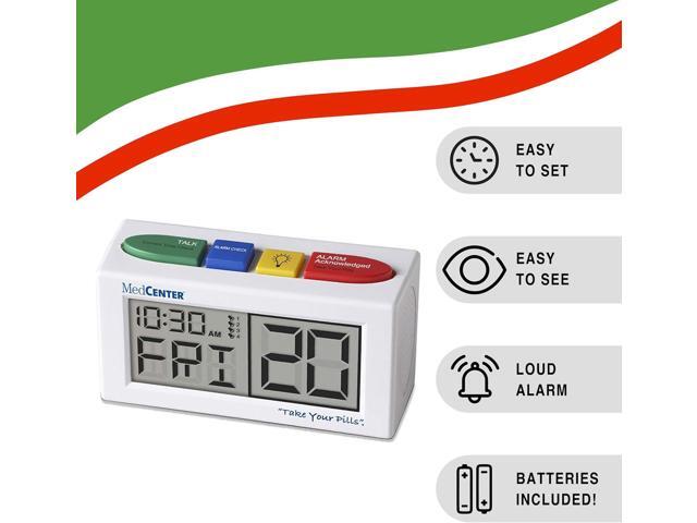 Talking Alarm Clock, Medication Pill Reminder Clock, Talking Alarm Clock for Dementia, Hearing, Visually impaired Seniors-Digital Clock Ex Large...