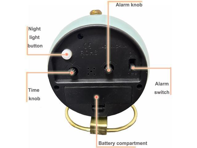 SHISEDECO Small Tableclocks Classic Non-Ticking Tabletop Alarm Clock with Backlight, Battery Operated Astronaut Deskclock with HD Glass for Living...