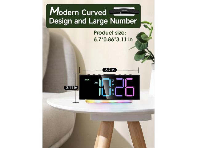 Cadmos Extra Loud Alarm Clock for Heavy Sleepers Adults,Teens,Kids,Rainbow Clock for Bedrooms,Small Bedside Digital Clock with Large Display,7...