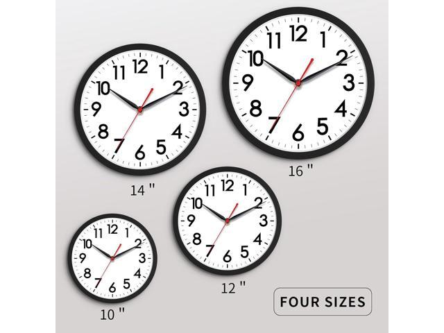 AKCISOT Wall Clock 10 Inch Silent Non-Ticking Modern Clocks Battery Operated - Analog Small Classic for Office, Home, Bathroom, Kitchen, Bedroom,...